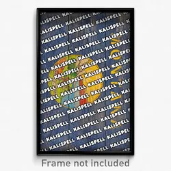 Kalispell Montana Poster (MT City Souvenir 11x17 Town Print)