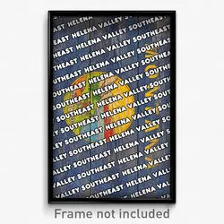 Helena Valley Southeast Montana Poster (MT City Souvenir 11x17 Town Print)
