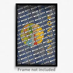 Miles City Montana Poster (MT City Souvenir 11x17 Town Print)