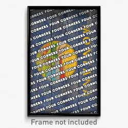 Four Corners Montana Poster (MT City Souvenir 11x17 Town Print)