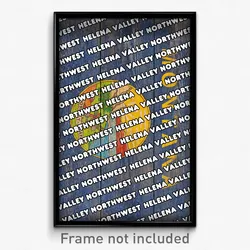 Helena Valley Northwest Montana Poster (MT City Souvenir 11x17 Town Print)
