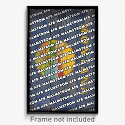 Malmstrom AFB Montana Poster (MT City Souvenir 11x17 Town Print)
