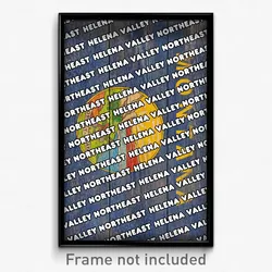 Helena Valley Northeast Montana Poster (MT City Souvenir 11x17 Town Print)