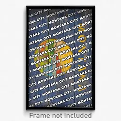 Montana City Montana Poster (MT City Souvenir 11x17 Town Print)