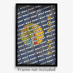 Wolf Point Montana Poster (MT City Souvenir 11x17 Town Print)