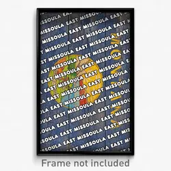 East Missoula Montana Poster (MT City Souvenir 11x17 Town Print)