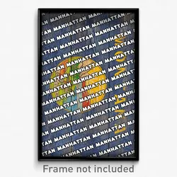 Manhattan Montana Poster (MT City Souvenir 11x17 Town Print)