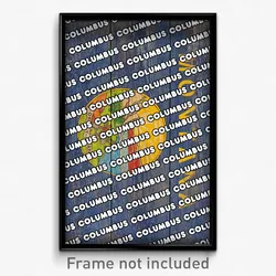 Columbus Montana Poster (MT City Souvenir 11x17 Town Print)