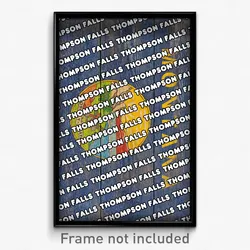 Thompson Falls Montana Poster (MT City Souvenir 11x17 Town Print)