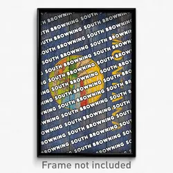 South Browning Montana Poster (MT City Souvenir 11x17 Town Print)