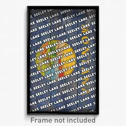 Seeley Lake Montana Poster (MT City Souvenir 11x17 Town Print)