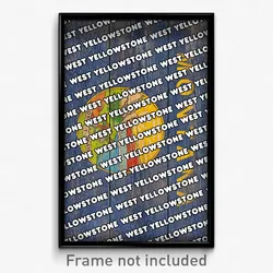 West Yellowstone Montana Poster (MT City Souvenir 11x17 Town Print)