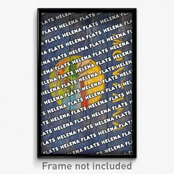 Helena Flats Montana Poster (MT City Souvenir 11x17 Town Print)