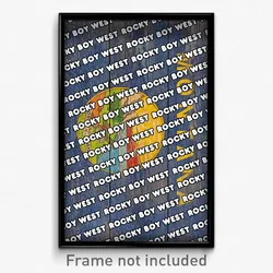 Rocky Boy West Montana Poster (MT City Souvenir 11x17 Town Print)