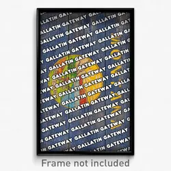 Gallatin Gateway Montana Poster (MT City Souvenir 11x17 Town Print)