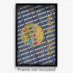 Woods Bay Montana Poster (MT City Souvenir 11x17 Town Print)