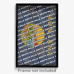 South Hills Montana Poster (MT City Souvenir 11x17 Town Print)
