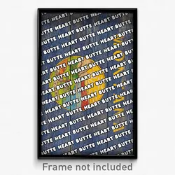 Heart Butte Montana Poster (MT City Souvenir 11x17 Town Print)