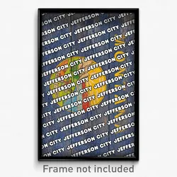 Jefferson City Montana Poster (MT City Souvenir 11x17 Town Print)