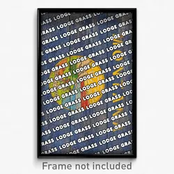 Lodge Grass Montana Poster (MT City Souvenir 11x17 Town Print)