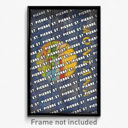 St. Pierre Montana Poster (MT City Souvenir 11x17 Town Print)