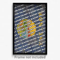 Glacier Colony Montana Poster (MT City Souvenir 11x17 Town Print)