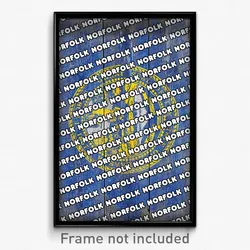 Norfolk Nebraska Poster (NE City Souvenir 11x17 Town Print)