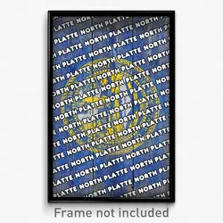 North Platte Nebraska Poster (NE City Souvenir 11x17 Town Print)