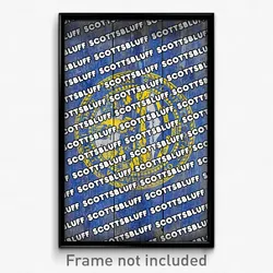 Scottsbluff Nebraska Poster (NE City Souvenir 11x17 Town Print)