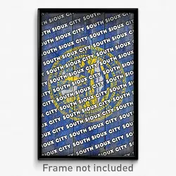 South Sioux City Nebraska Poster (NE City Souvenir 11x17 Town Print)