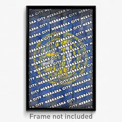 Nebraska City Nebraska Poster (NE City Souvenir 11x17 Town Print)