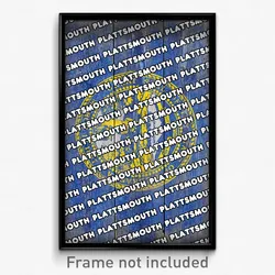 Plattsmouth Nebraska Poster (NE City Souvenir 11x17 Town Print)