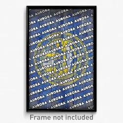 Aurora Nebraska Poster (NE City Souvenir 11x17 Town Print)