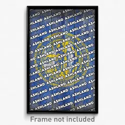 Ashland Nebraska Poster (NE City Souvenir 11x17 Town Print)