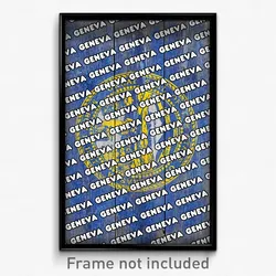 Geneva Nebraska Poster (NE City Souvenir 11x17 Town Print)
