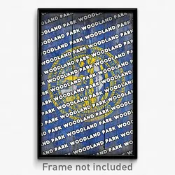 Woodland Park Nebraska Poster (NE City Souvenir 11x17 Town Print)