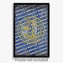 Rushville Nebraska Poster (NE City Souvenir 11x17 Town Print)