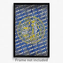 Loup City Nebraska Poster (NE City Souvenir 11x17 Town Print)