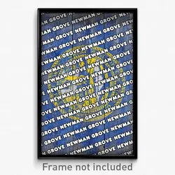 Newman Grove Nebraska Poster (NE City Souvenir 11x17 Town Print)
