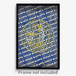 Cedar Bluffs Nebraska Poster (NE City Souvenir 11x17 Town Print)
