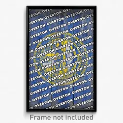 Overton Nebraska Poster (NE City Souvenir 11x17 Town Print)