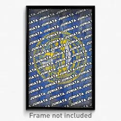 Juniata Nebraska Poster (NE City Souvenir 11x17 Town Print)