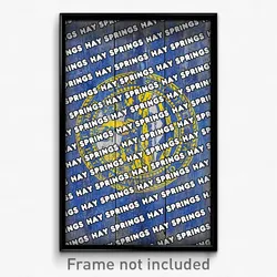 Hay Springs Nebraska Poster (NE City Souvenir 11x17 Town Print)
