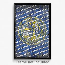 Adams Nebraska Poster (NE City Souvenir 11x17 Town Print)