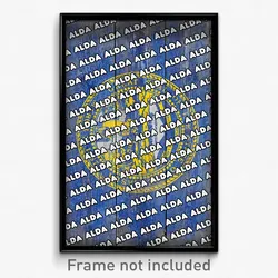 Alda Nebraska Poster (NE City Souvenir 11x17 Town Print)
