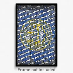 Bellwood Nebraska Poster (NE City Souvenir 11x17 Town Print)
