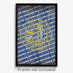 Beaver Crossing Nebraska Poster (NE City Souvenir 11x17 Town Print)