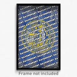 Davenport Nebraska Poster (NE City Souvenir 11x17 Town Print)