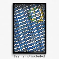 Silver Springs Nevada Poster (NV City Souvenir 11x17 Town Print)