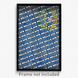 Nellis AFB Nevada Poster (NV City Souvenir 11x17 Town Print)
